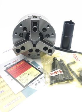 台湾千岛液压中空三爪卡盘油压动力夹头5寸6寸8寸10寸卡盘CHANDOX