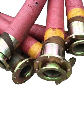 4寸钢编高压胶管 DN100mm耐压5Mpa法兰钢编高压胶管排水橡胶管