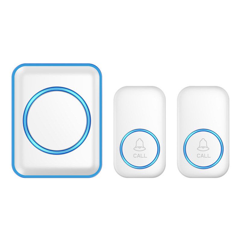 门铃无线家用远距离无线门铃不用电线二拖一电子遥控门铃防水按钮