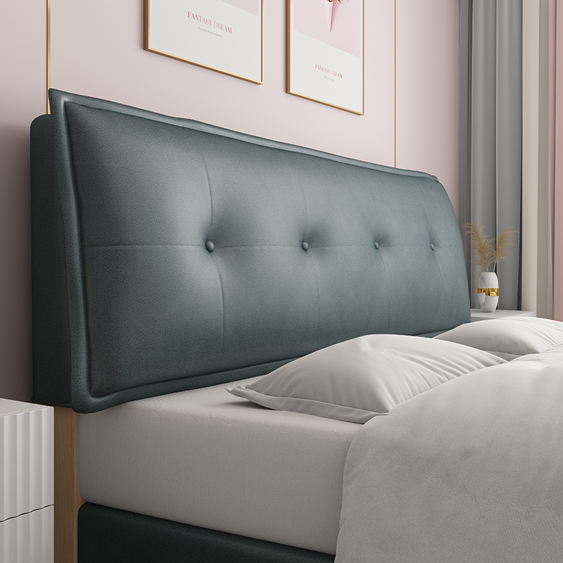床头软包靠背自粘可固定大靠背床头套罩简约科技布床头靠垫可拆洗