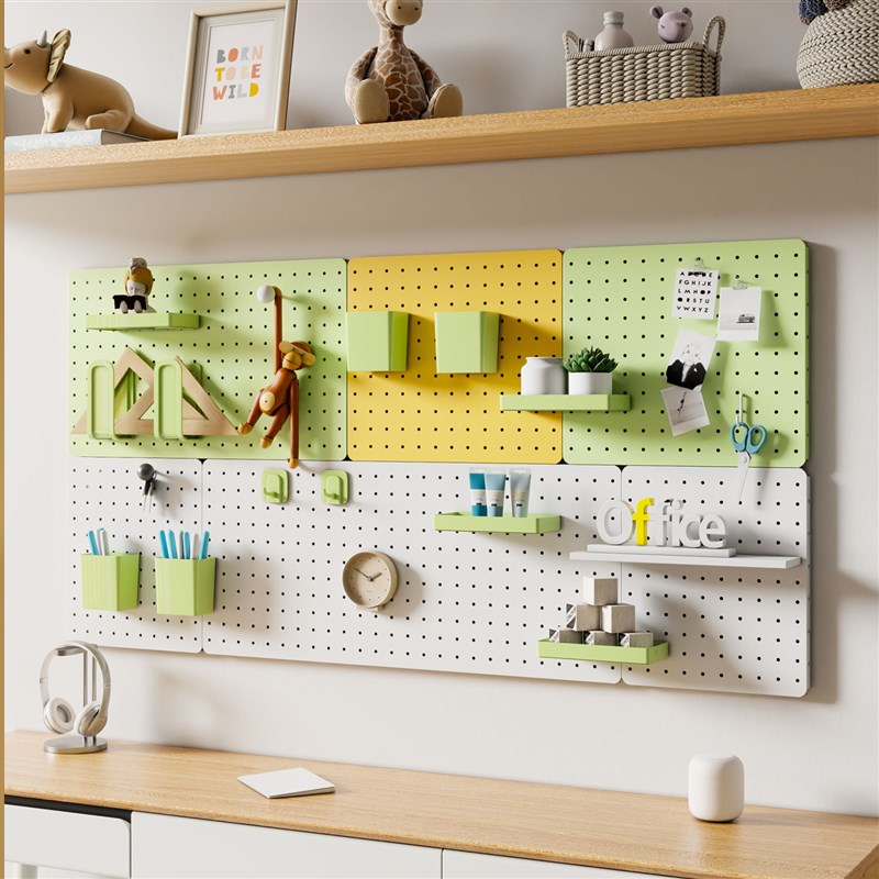 桌面置物架洞洞板家用学习桌书桌宿舍立式收纳隔板桌上配件免打孔