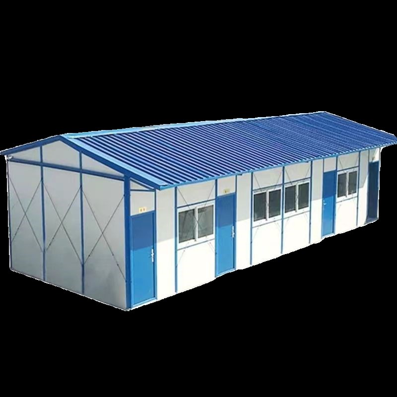 工地活动板房工人宿舍住人K式T式临建简易房防火岩棉保温彩钢板房