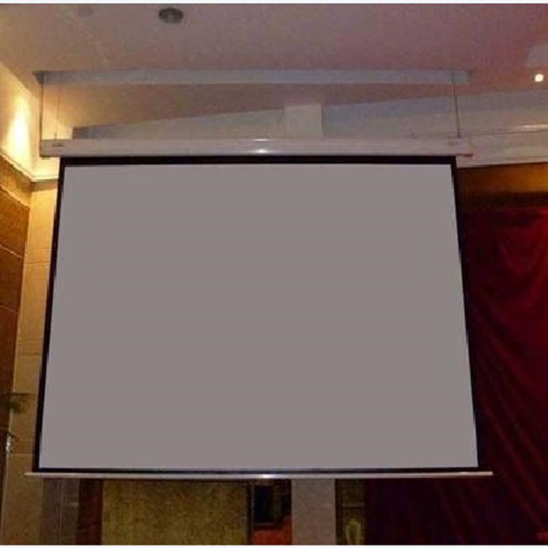 现货定制120寸投影幕二次升降架  电动遥控幕布升降机 投影银幕升