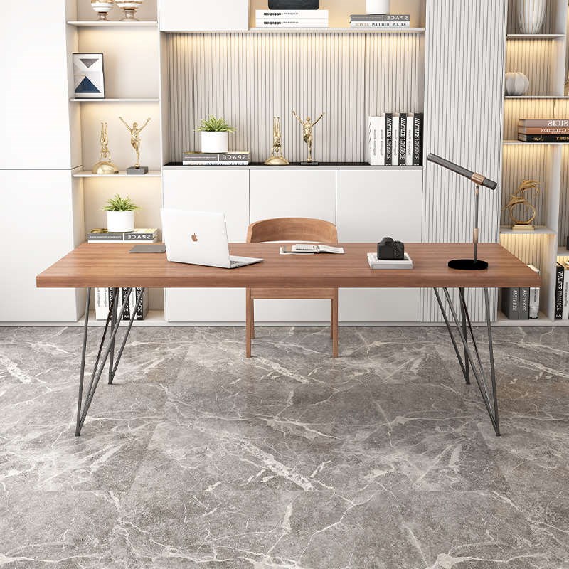 多人卧室办公桌长实木简约家用实木条桌洽谈电脑桌课桌学生会议桌