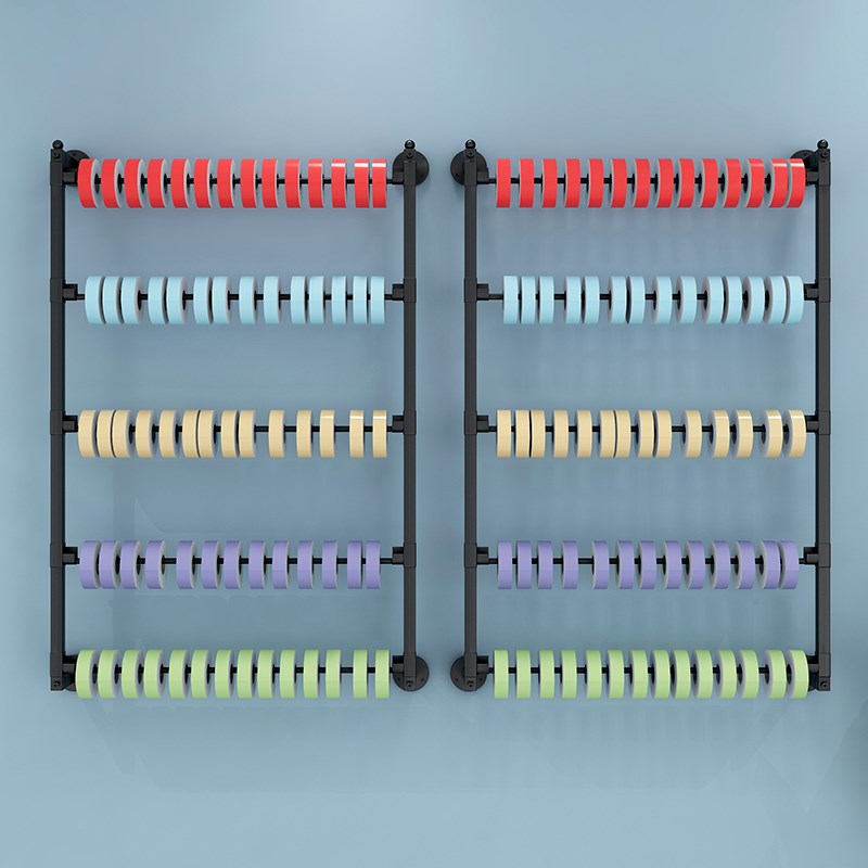 现货速发丝带收纳架挂墙花店花艺包装纸彩带货架上墙展示布料架