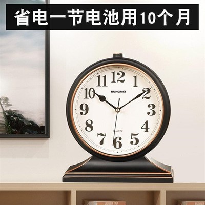 钟表摆放摆件家用大号客厅台式时钟桌面坐钟摆钟时尚石英台钟座钟