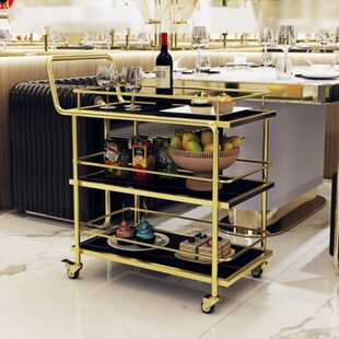 酒店高档餐车酒水车传菜推车餐厅小推车果盘手推车ktv备菜送餐车