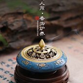 纯铜香炉檀香炉家用室内盘香炉供佛仿古创意茶道塔香薰炉香道摆件