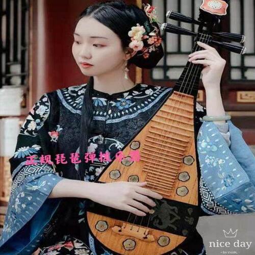 仿唐琵琶真正弹拨乐器初学专业入门挂件饰品影楼拍摄道具复古中式