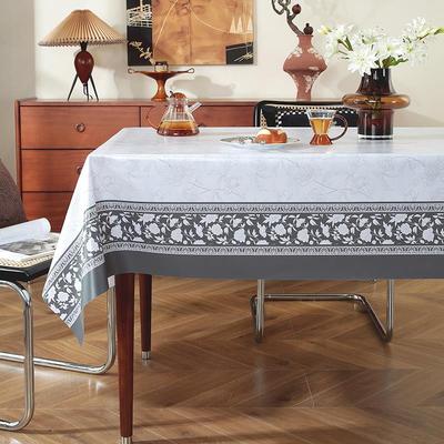 新中式桌布免洗防水防油防烫餐桌垫轻奢高级感国风长方形茶几台布