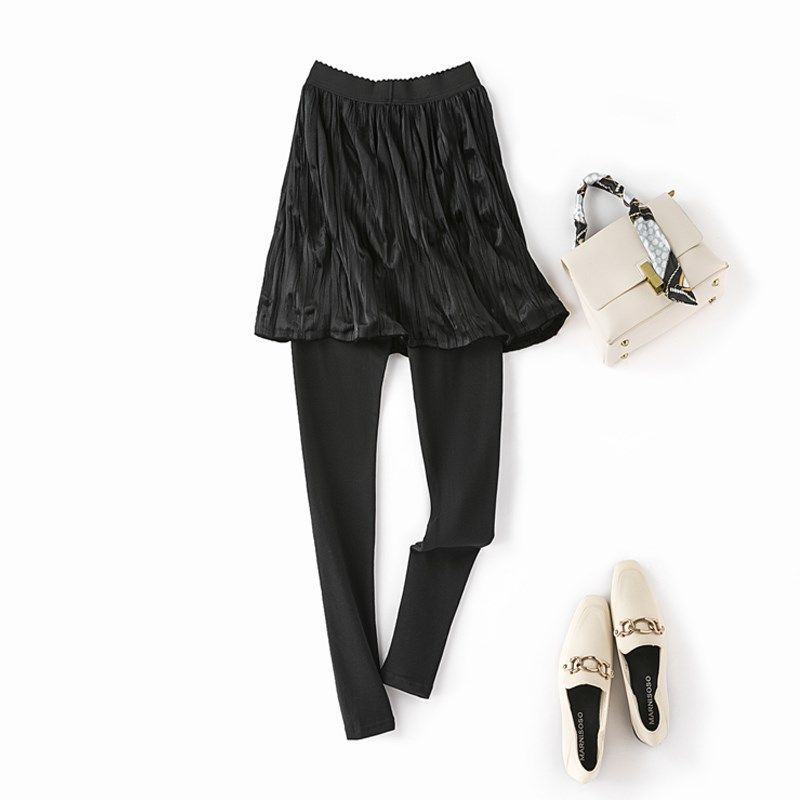 裙裤女秋冬假两件打底裤女冬加绒加厚裤裙一体大码200斤黑色丝绒,女装/女士精品,打底裤,淘宝优惠券,粉丝福利购,淘宝优惠卷