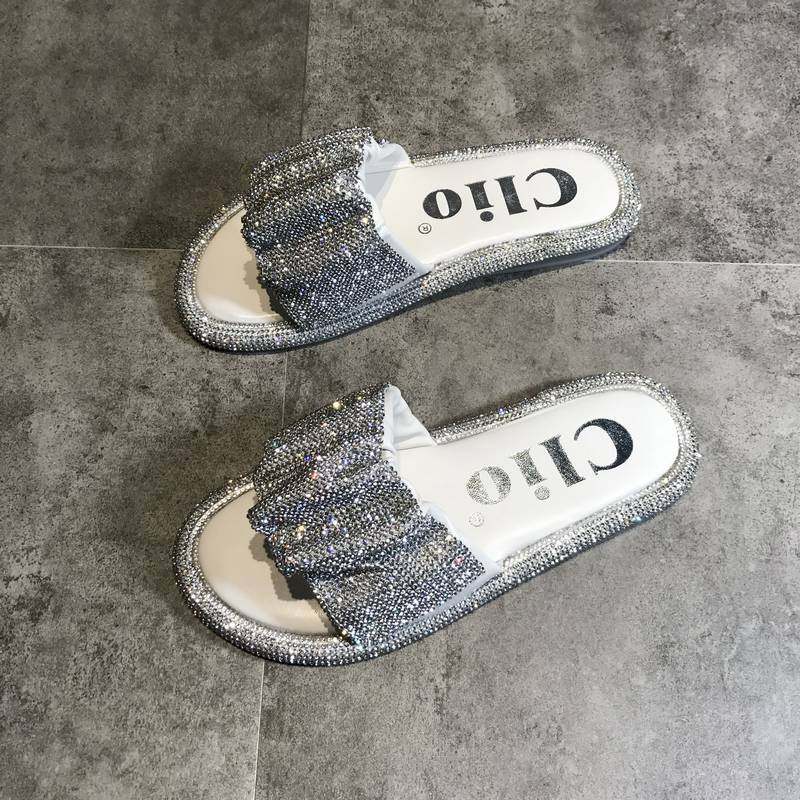 拖鞋女夏外穿2021年新款时尚百搭网红ins潮水钻平底一字拖凉拖鞋,女鞋,一字拖,淘宝优惠券,粉丝福利购,淘宝优惠卷