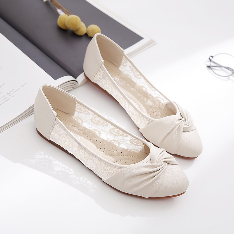 单鞋女夏季新款网面透气豆豆鞋百搭凉鞋妈妈女鞋子软底平底鞋网鞋,女鞋,浅口单鞋,淘宝优惠券,粉丝福利购,淘宝优惠卷