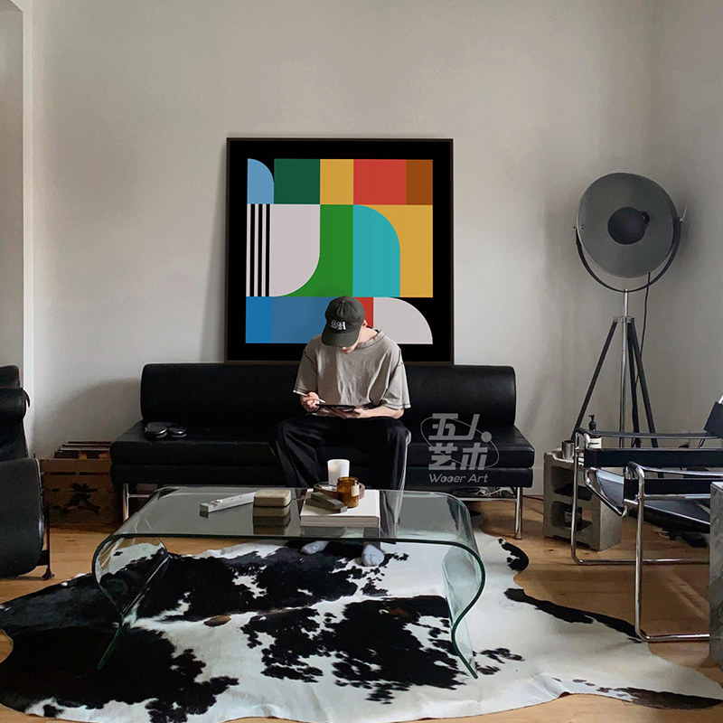 小众艺术ins风客厅装饰画简约彩色沙发墙面挂画电视斗柜桌面摆画,家居饰品,现代装饰画,淘宝优惠券,粉丝福利购,淘宝优惠卷