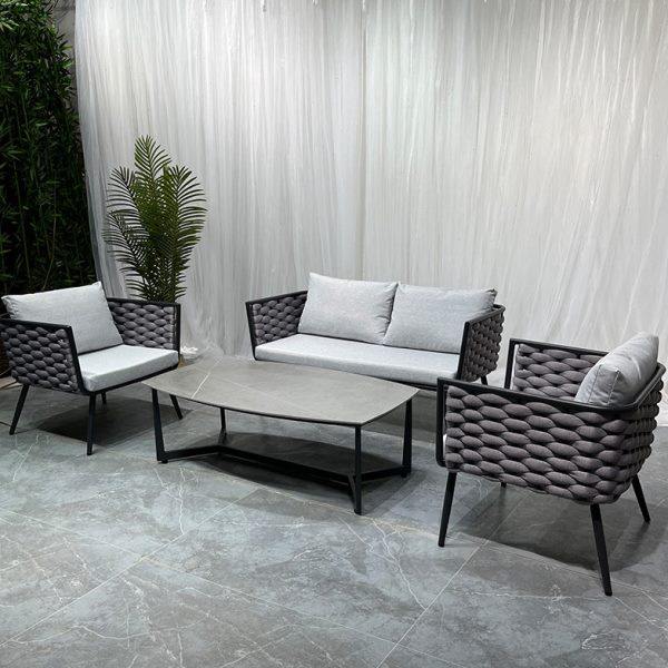 户外沙发露天阳台别墅庭院休闲北欧藤编粗绳沙发酒店花园软装家具,住宅家具,户外沙发,淘宝优惠券,粉丝福利购,淘宝优惠卷