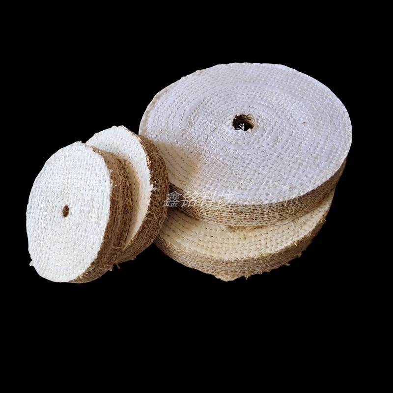 不锈钢抛光麻轮 金属o抛光轮 麻布轮麻丝轮油麻轮全麻轮粗抛配紫