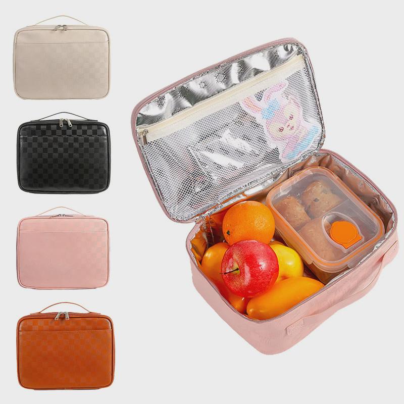 新款大容量风琴plu保温包防水带饭铝箔手提式饭盒袋子便当包午餐