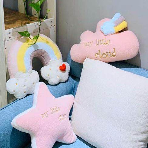 北GHL欧ins沙飘窗抱枕卧室靠垫床上靠发朵枕星客厅星云可爱少黄荣