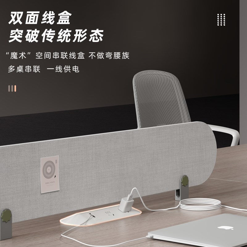 新款办公家具E0级职员办公w桌屏风工位组合轻奢员工位四人位包安