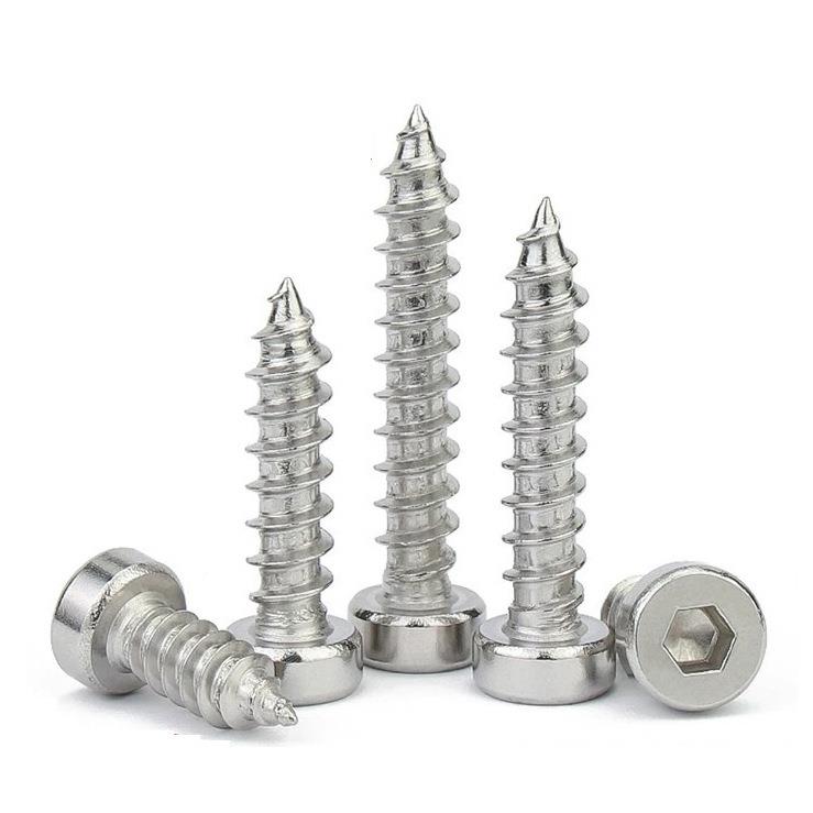 丝304533不锈钢自攻螺丝柱头薄头自攻圆丝内六角自攻丝螺自攻螺79