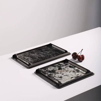 金属马店毛长方客形创意香薰托盘收纳摆GT-F123件桌面厅酒样间家