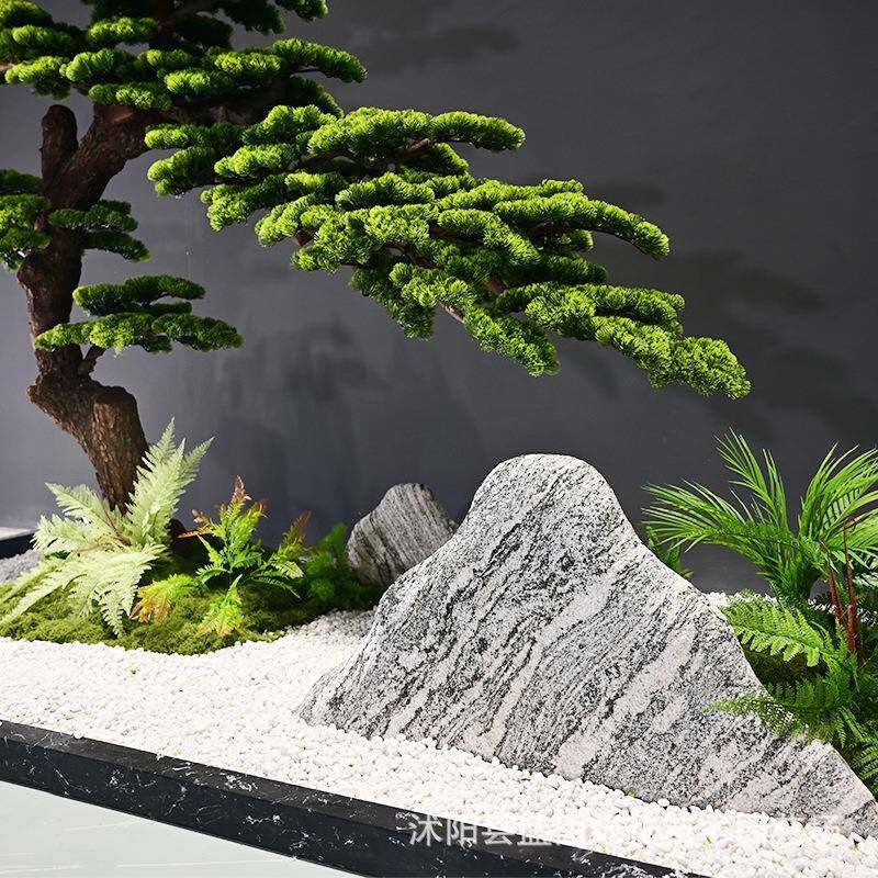 迎仿真橱罗松树客松大20240420型仿真树汉松假树酒店窗中国风落地