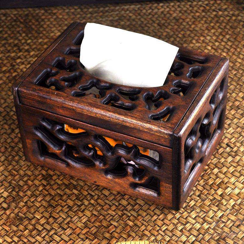 木质纸巾盒客抽336纸盒家桌面厅厅车载创意餐居抽取式复古东南亚