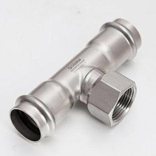 卡压异径三通30不4三异式径735三通管接头锈钢卡压式T型异径中小