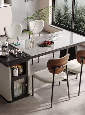 轻奢岩板茶桌椅家用小户现简泡茶餐桌约办IJV代公组合茶几型一体