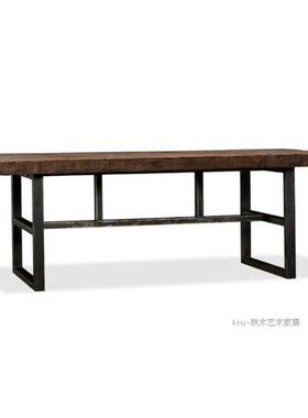 美式乡村铁OFY艺休闲几复防古做旧锈法式茶茶几茶桌高档实木客厅