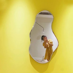 湖泊穿衣b镜壁挂ins装饰服装店试衣镜挂墙卧室全身镜贴墙异形镜子