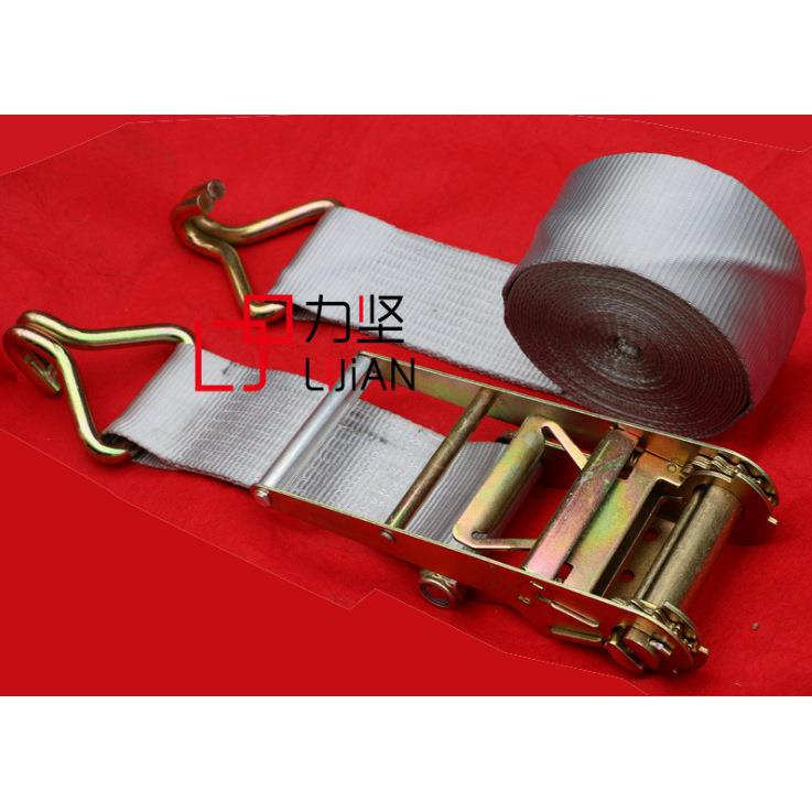 10T吨1C宽汽车捆船用捆绑0拉紧收紧器4寸10CM玻璃绑带出口固M定锡