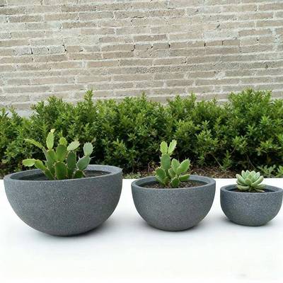 大花口径简约欧微式白色花盆月季FC-008阳台镁水泥花器庭院桌面景