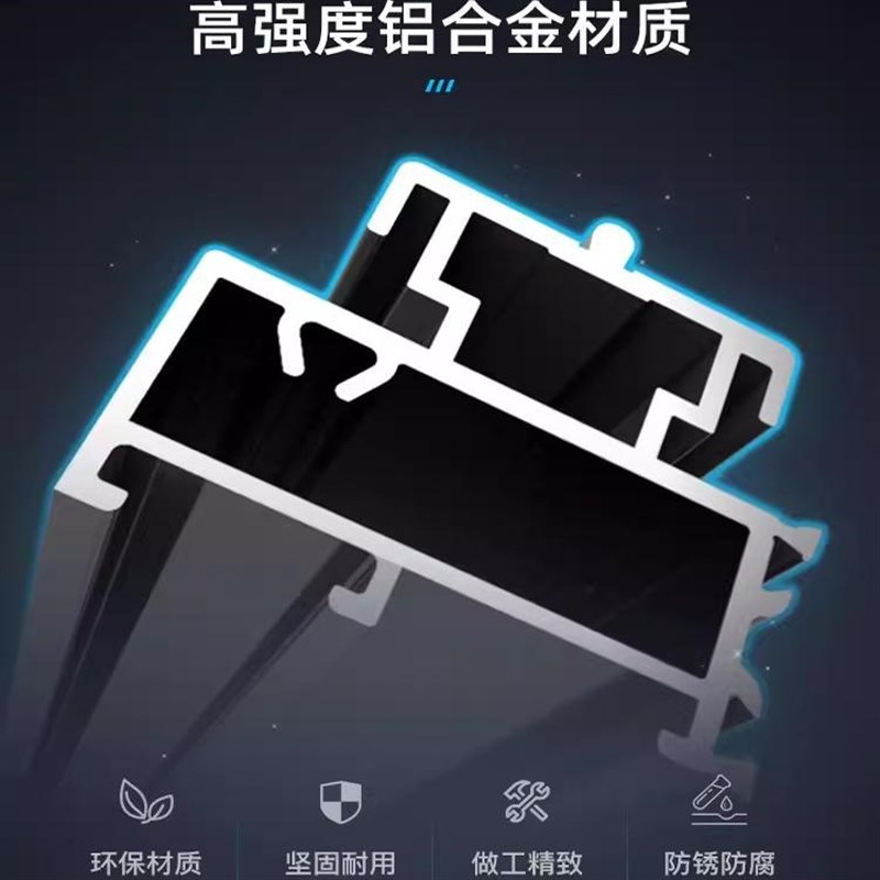 铝合金厨房吊柜墙壁柜墙上收纳柜阳D台挂墙式置物柜卫生间储物柜