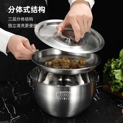 304不锈钢猪油家盆L用调厨房餐厅饭食堂品级盛油料煲汤多用盆商用