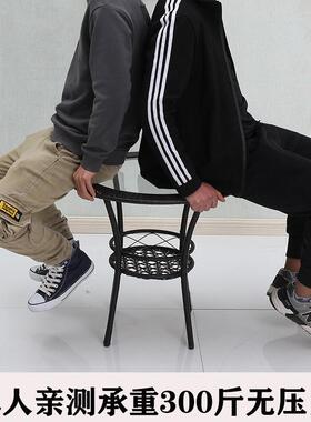 阳台茶QNX几客厅小小圆桌藤编储小茶桌钢物化玻璃休闲迷小户型圆