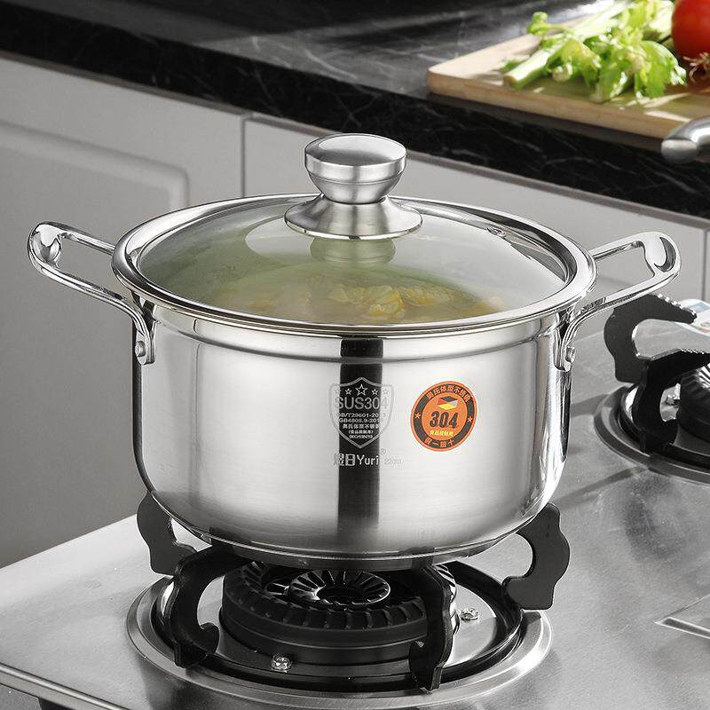 不煜日304锈不钢汤O锅全钢无磁加厚锈smy钢锅可印LOG厂家