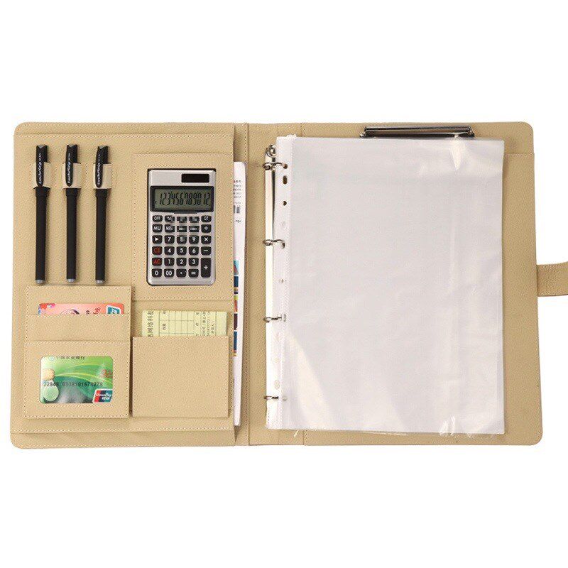 销售夹多功能房产a4皮质活页计算文件谈单夹汽车经理夹谈客夹