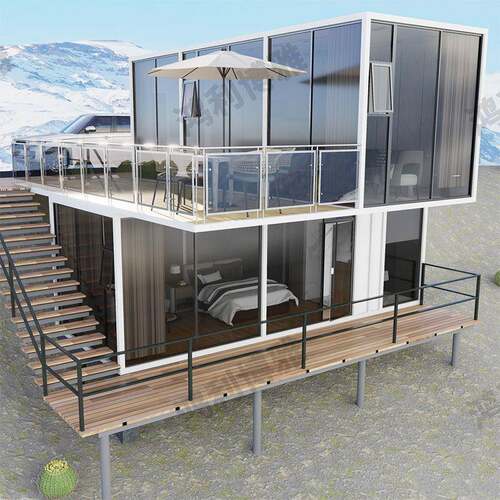 集装箱店快拼轻动钢钢结构可移动便捷安装璃幕墙玻民宿酒可定制活