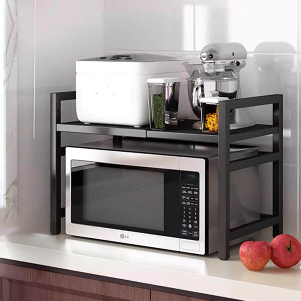 单双微层SPKWSALL厨储物烤架可调节宽度桌房面收纳架子箱波炉置物