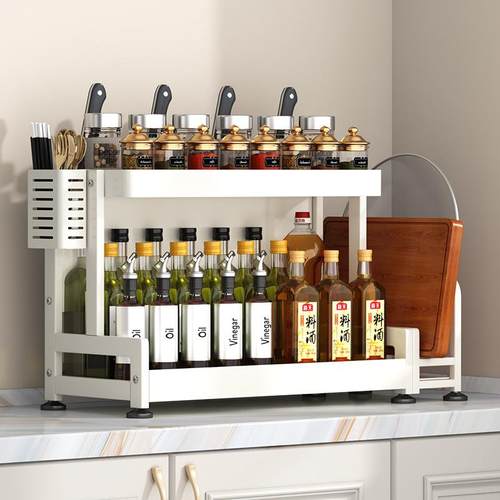 厨房置台物架筷子刀架面调味油品盐ZXY酱收纳架子醋多功能调料置