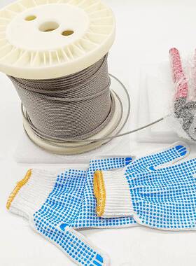 /8T316锈钢缆电305FT甲板654导轨电绳71x7海洋级附剪刀缆不绳钢丝