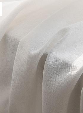 素色透简轻奢色窗纱纯透光不人约日式纱帘特宽VJS3.2门幅厂家直销