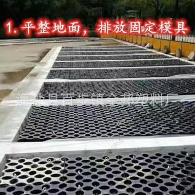 高承载植地坪户外停车位现浇混凝土模具塑料植草草停车具场模XVM