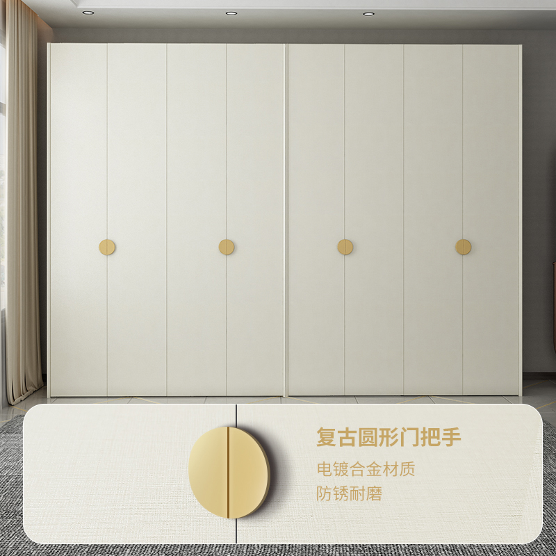 现代简约衣柜轻奢卧室家用实木简易大衣橱柜多功能收纳.储物组合