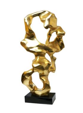 太湖石雕塑中风格样BH-F119-板房别墅面树脂抽象件办公空间式摆台