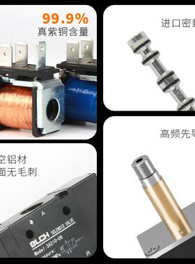 BLH百灵气电动4220-08/06磁V阀双头线圈4VC120-M无品牌/5/06二位