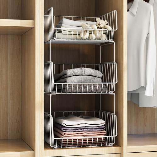 置物架隔断衣橱子衣服O&衣柜隔板纳分层架F97TJ9H8收篮物筐架房卧