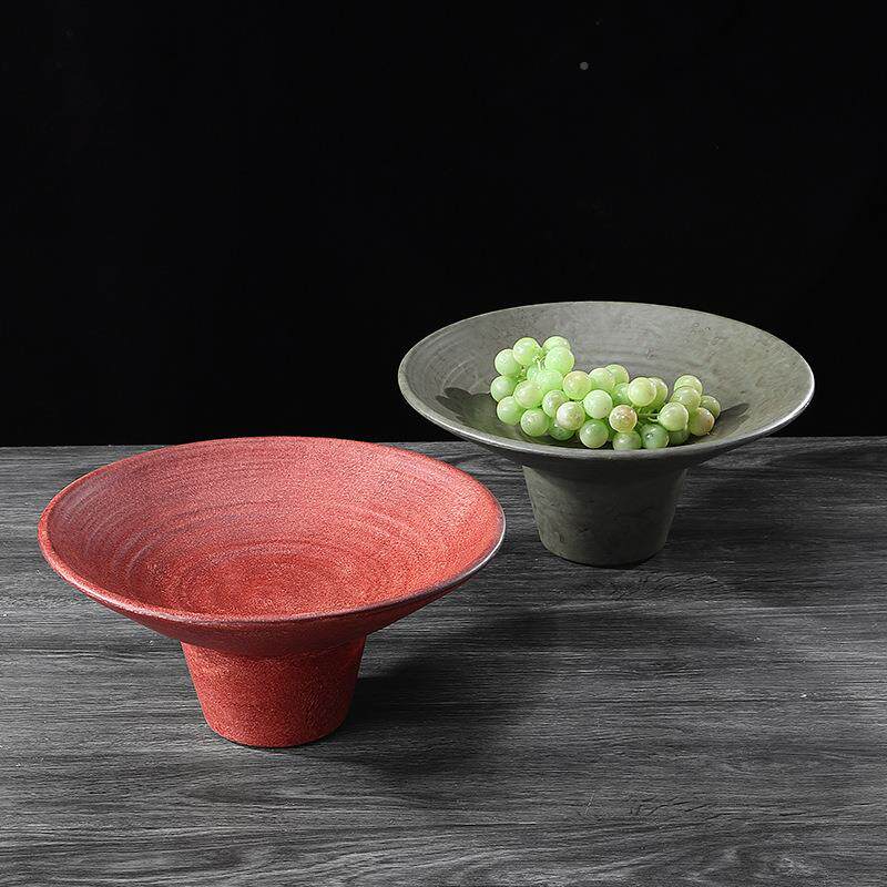 创意北欧侘寂艺瓷花器花瓶极家简现代家居样板TGI房术饰品居摆陶