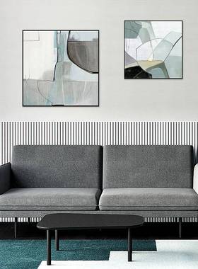 密林QX202101现代墙简约沙发背景装形饰画抽象方艺术玄关挂画床卧